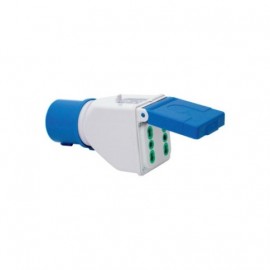 Adattatore industriale CE/IMQ IP44 bipasso