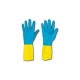 GUANTI IN NEOPRENE/ LATTICE AZZURRO/ GIALLO